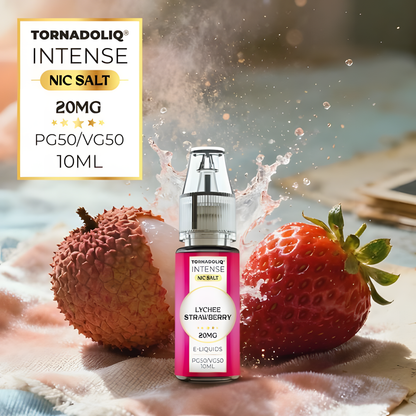 Flacon e-liquide 10ML TornadoLiq Litchi Fraise