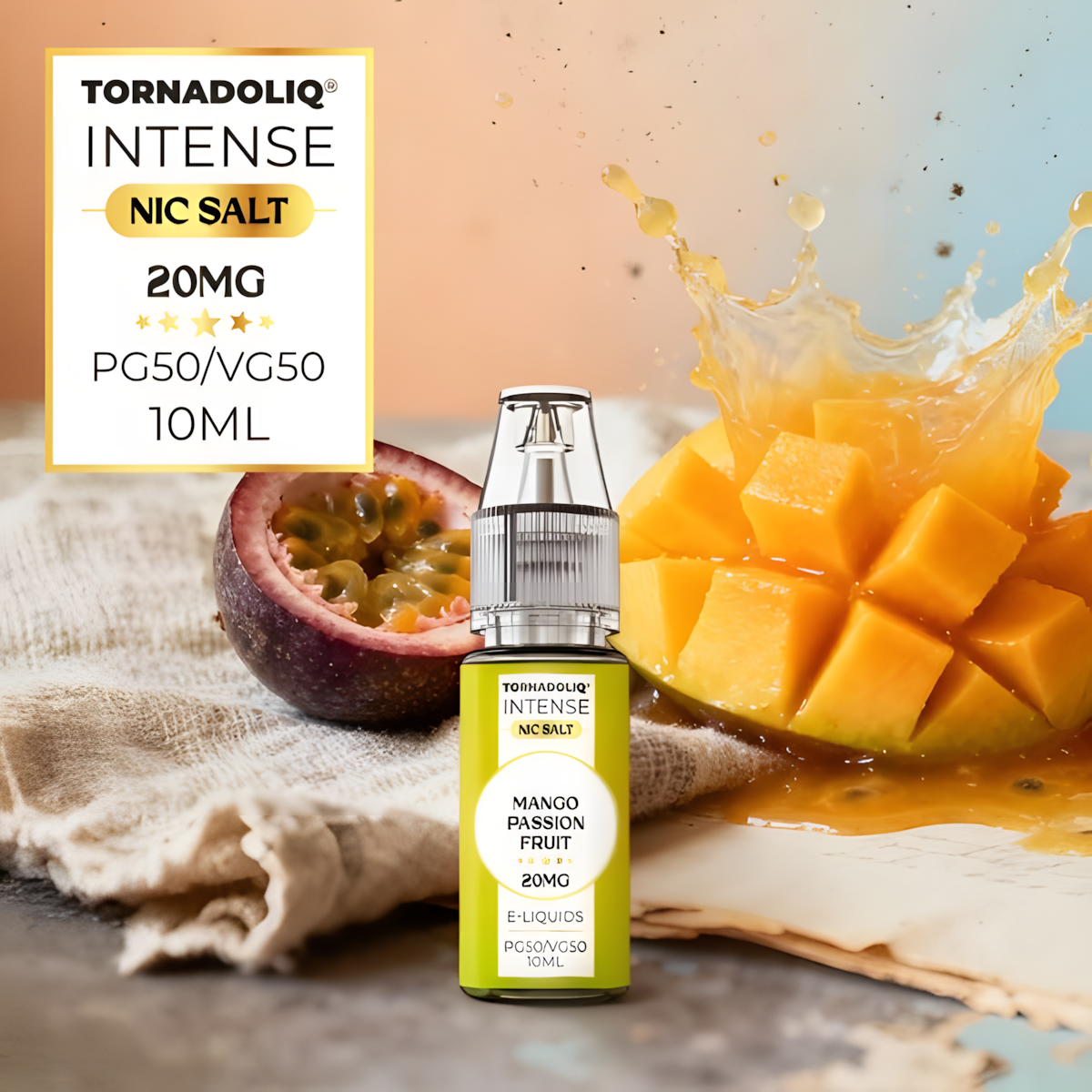 Flacon e-liquide 10ML TornadoLiq Mangue Passion