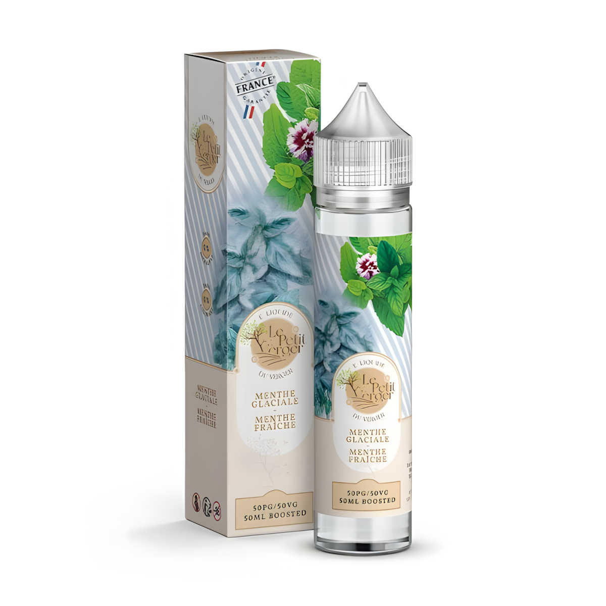 Vapeur fraîche mentholée avec bouteille Menthe Glaciale Menthe Fraîche