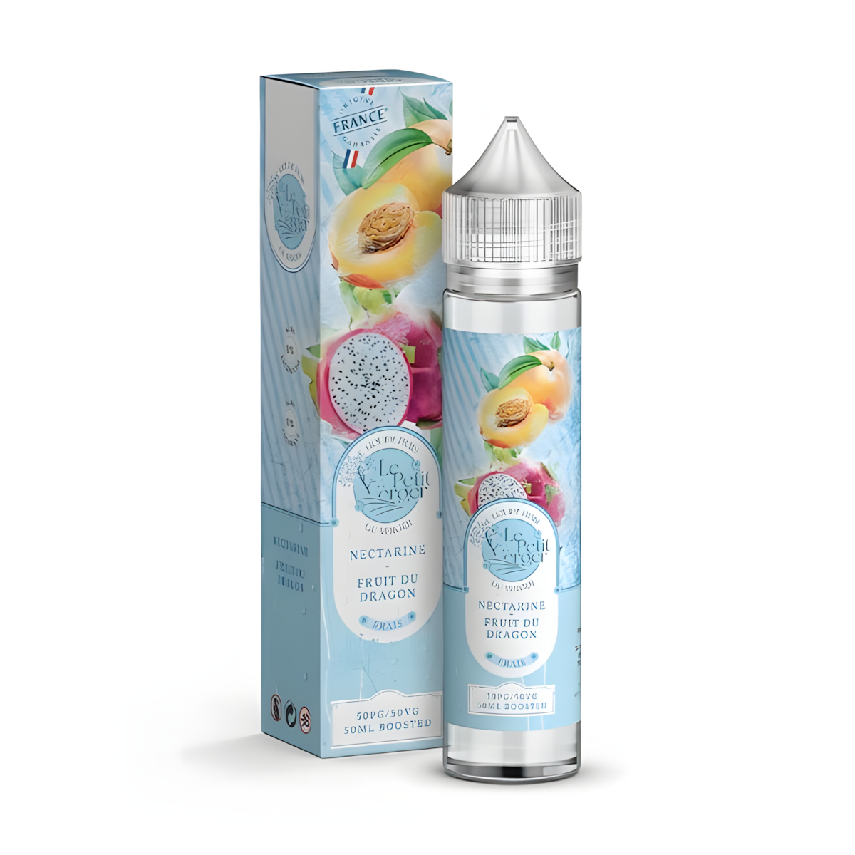 Flacon e-liquide 50 ML Nectarine et Fruit du Dragon – Le Petit Verger