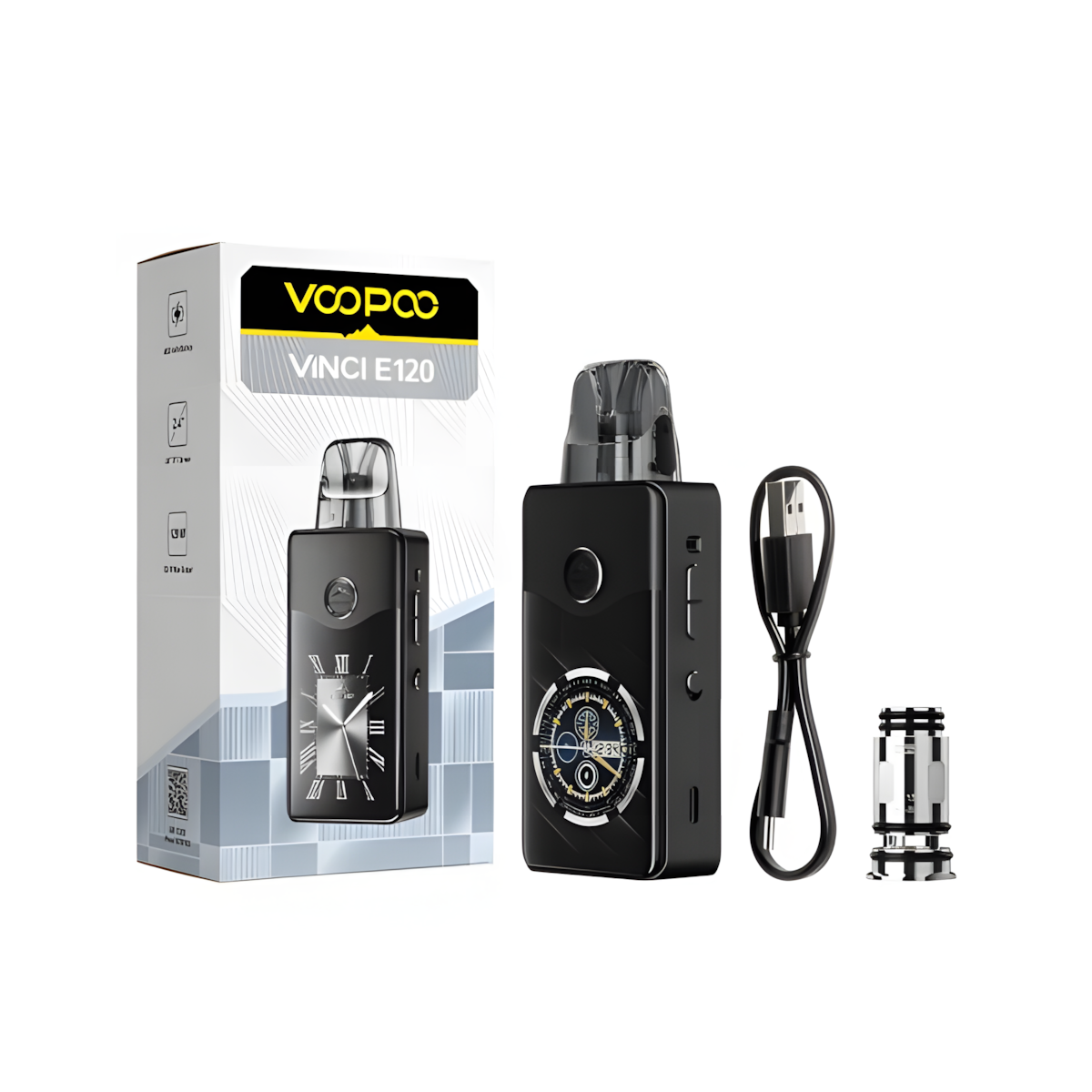 Pod Voopoo Vinci E120 4500mAh cartouche 5ml contenu du kit
