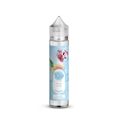 Flacon e-liquide 50ML Pêche Litchi – Le Petit Verger