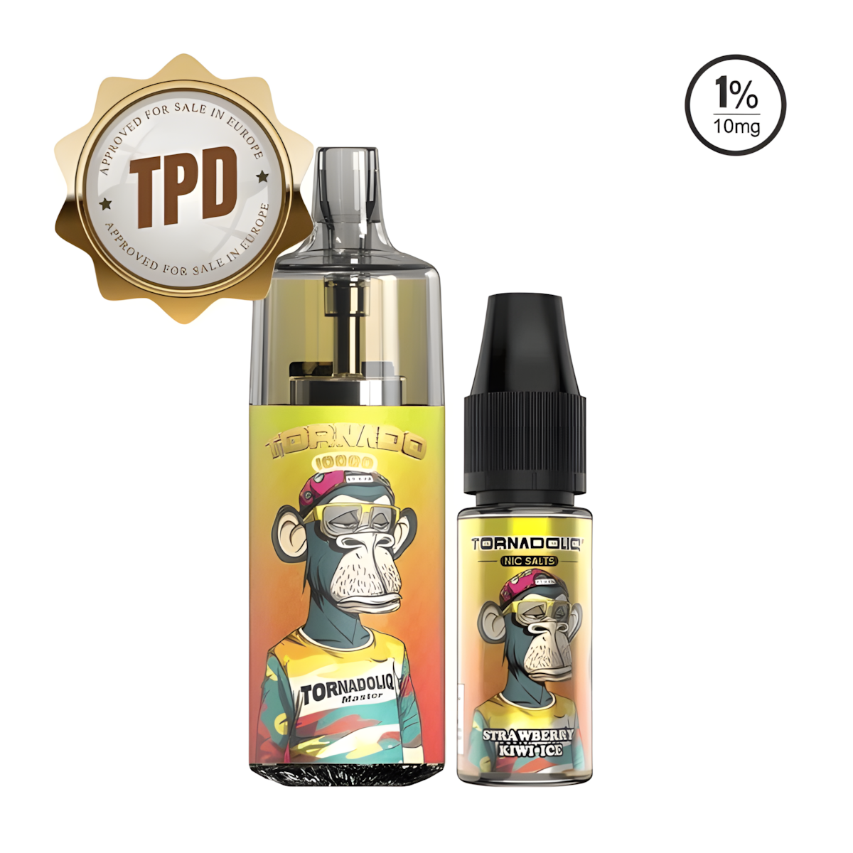 Puff Tornado Kiwi Fraise 10000