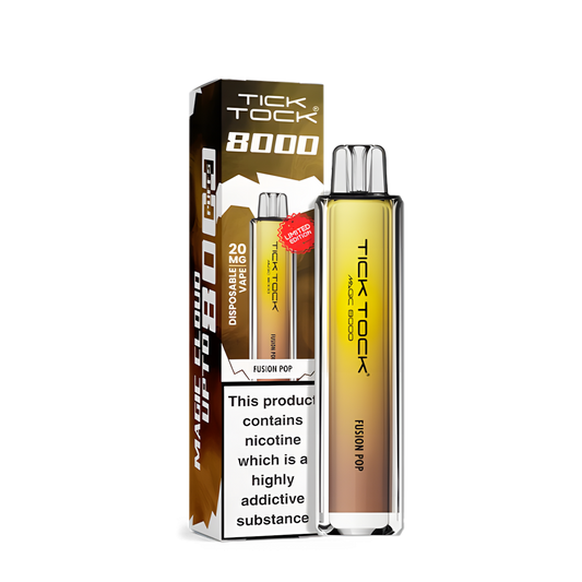 puff tick tock 8000 fusion pop disposable vape jaune