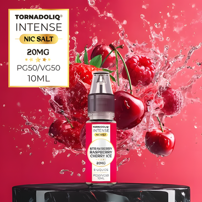 Flacon e-liquide 10ML TornadoLiq Fraise Framboise Cerise Givrée