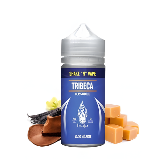 E-liquide Tribeca 50 ml Halo saveur tabac blond vanille caramel sans nicotine