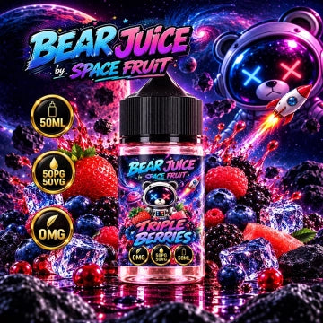 Flacon e-liquide Bear Juice Triple Fruits Rouges 50ml 0mg sans nicotine Space Fruit