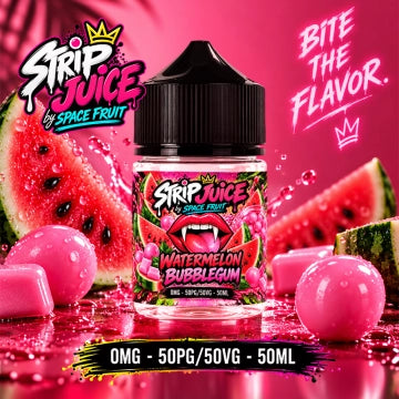 Flacon e-liquide Strip Juice Pastèque Chewing-Gum 50ml 0mg sans nicotine Space Fruit