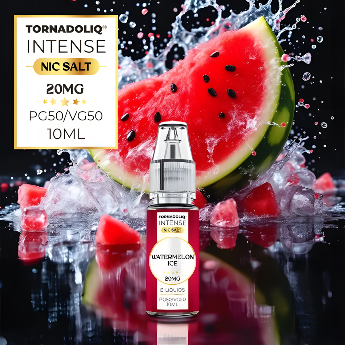 Flacon e-liquide 10ML TornadoLiq Pastèque Glaciale